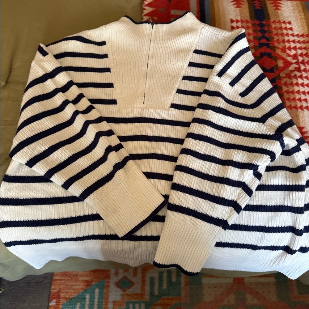 Lands and 3X cotton ribs zip up sweater